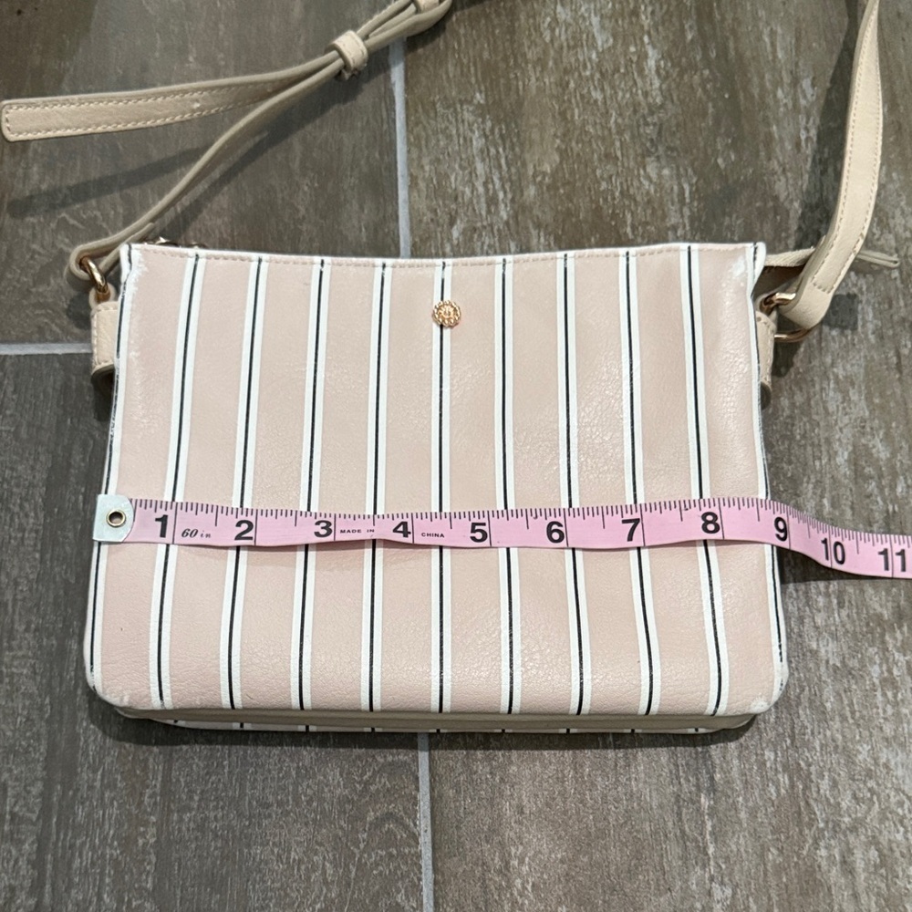 Striped Cream Crossbody Bag - Picture 9 of 16